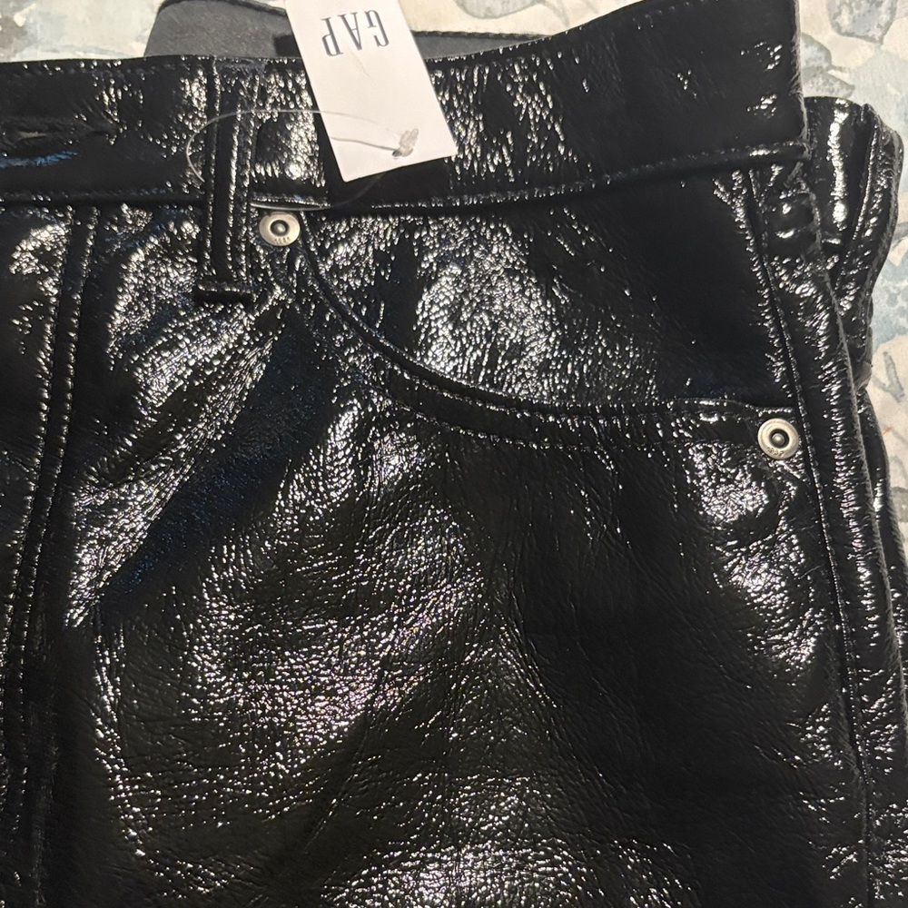 GAP Black Shiny Straight Leg Pants